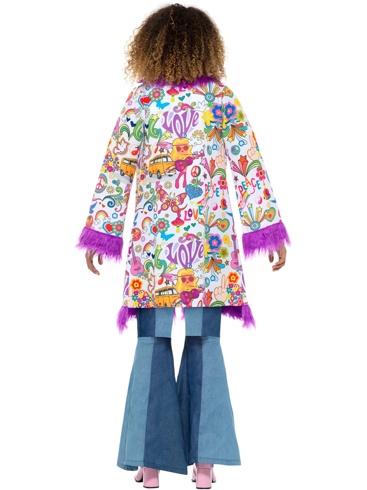 60s Groovy Hippie Coat, Multi-Coloured 2