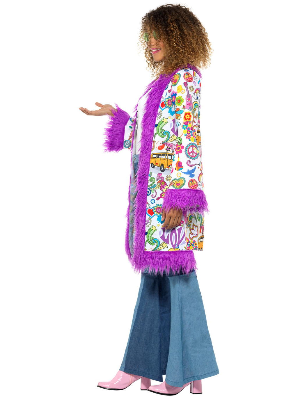 60s Groovy Hippie Coat, Multi-Coloured 3