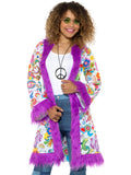 60s Groovy Hippie Coat, Multi-Coloured 1