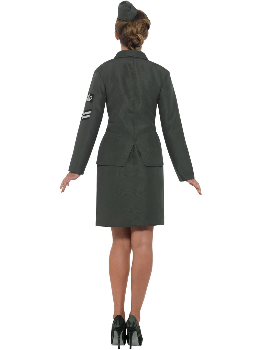 WW2 Army Girl Costume, Green 2