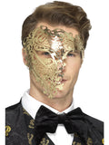 Deluxe Metal Filigree Phantom Mask, Gold 1