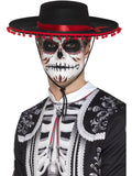 Day of the Dead Senor Hat, Black & Red 1