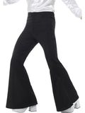 Flared Trousers, Mens, Black 1