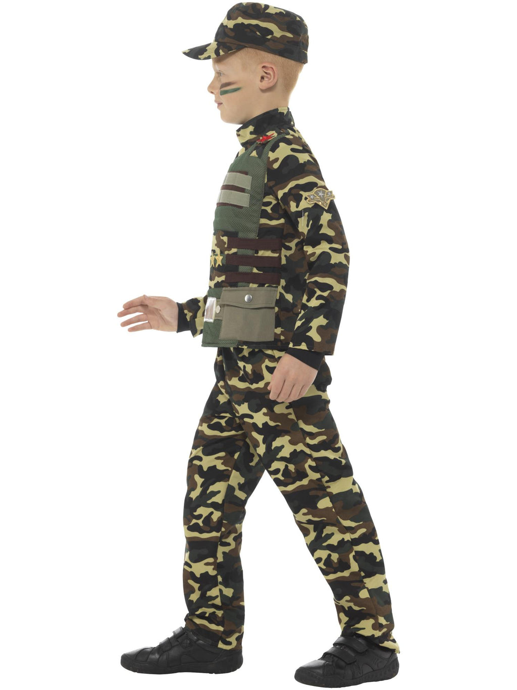 Camouflage Military Boy Costume, Green 3