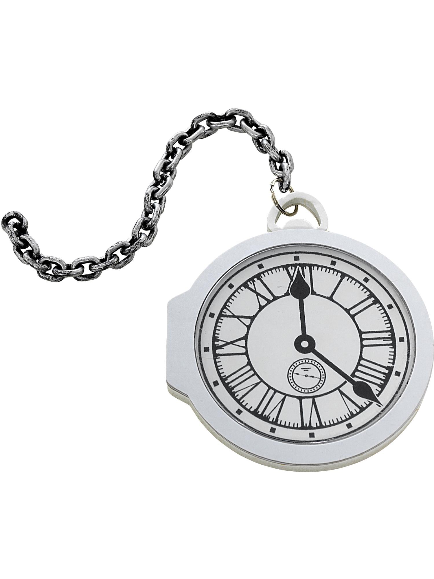 Oversized Pocket Watch, White 1