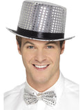 Sequin Top Hat, Silver 1