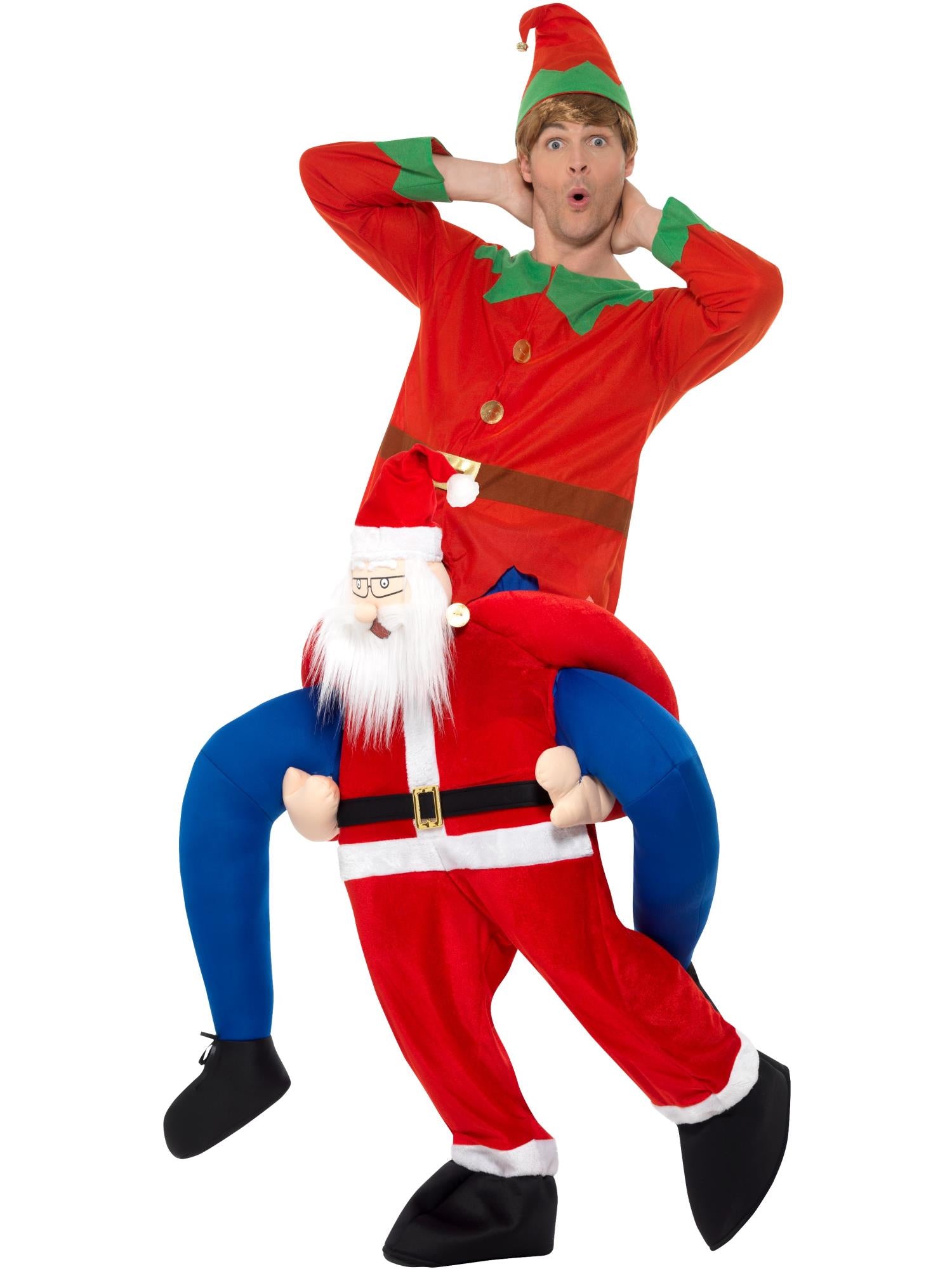 Piggyback Santa Costume, Red 3