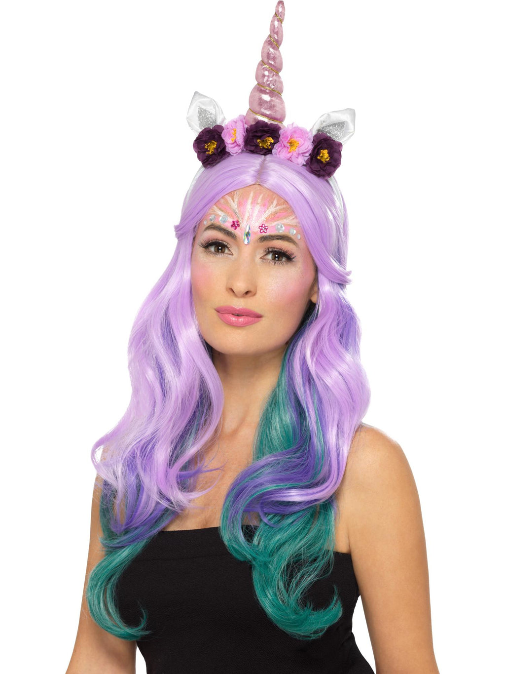 Smiffys Make-Up FX, Unicorn Kit, Aqua, Multi-Colou 1