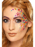 Smiffys Make-Up FX, Rainbow Jewel Face Gems, Multi 1