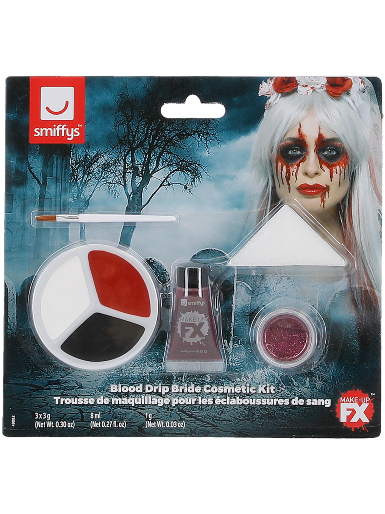 Smiffys Make-Up FX, Blood Drip Bride Kit, Aqua, Mu 2