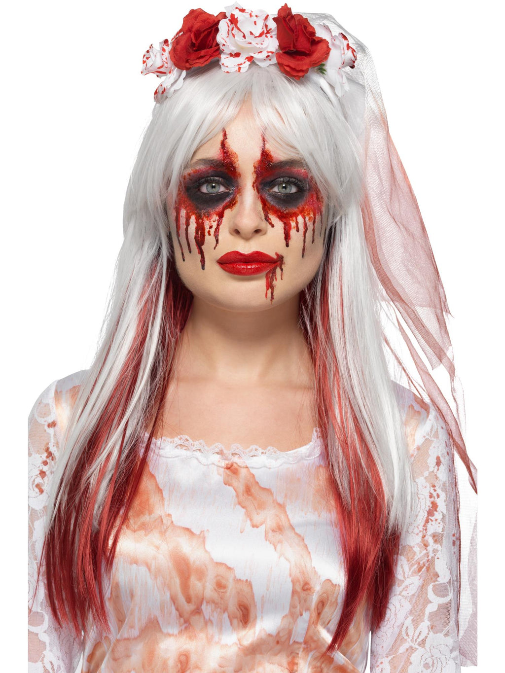 Smiffys Make-Up FX, Blood Drip Bride Kit, Aqua, Mu 1