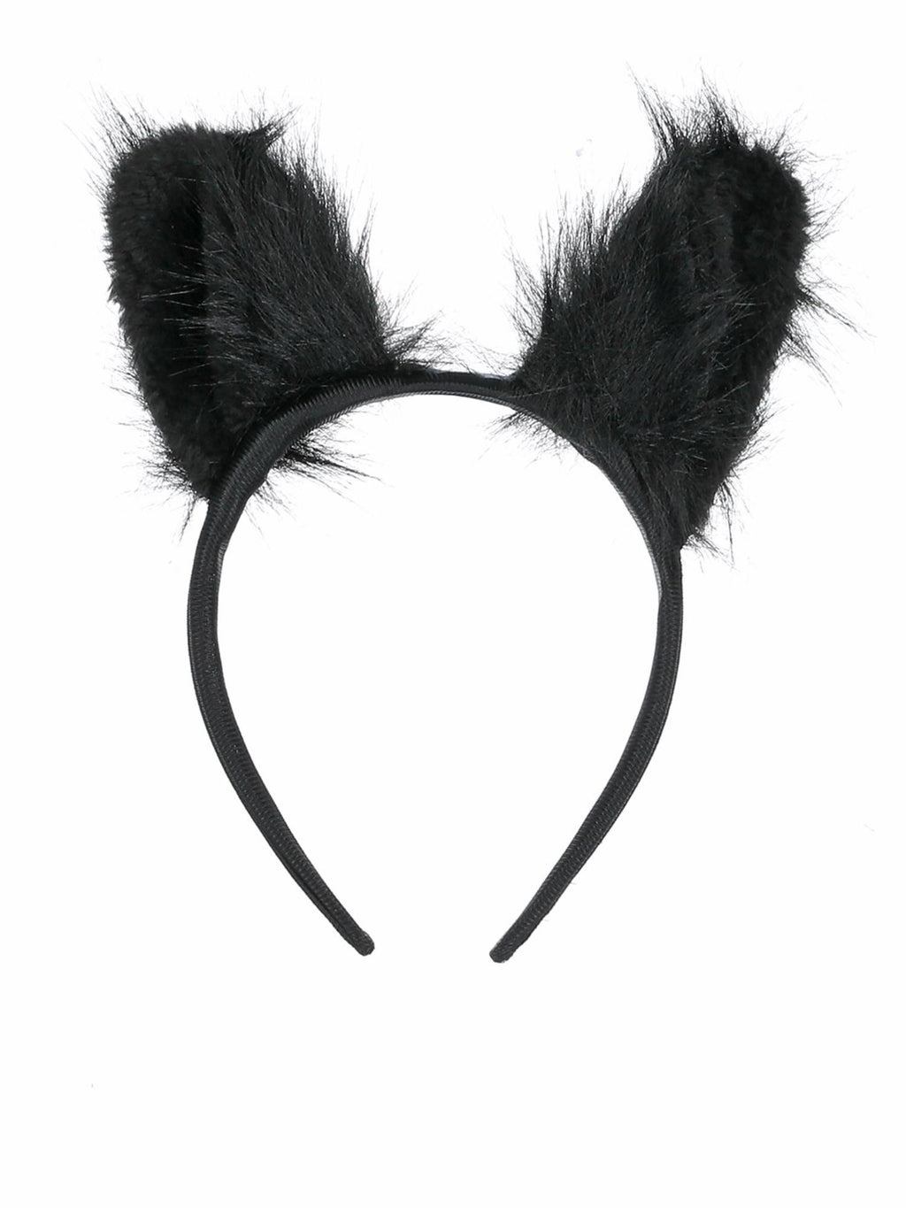 Long Pile Fur Cat Ears, Black 2