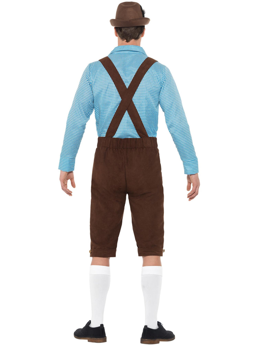 Beer Fest Costume, Blue & Brown 2