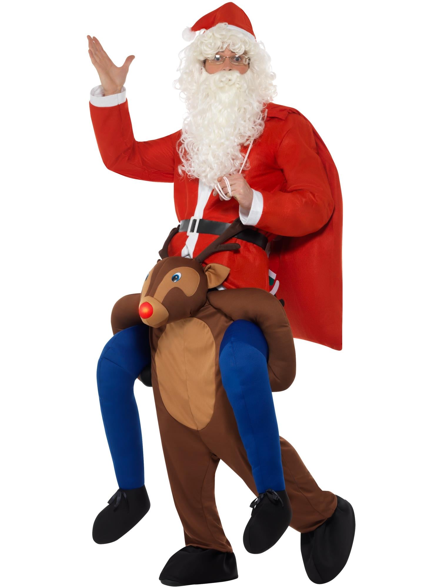 Piggyback Reindeer Rudolf Costume, Brown 3