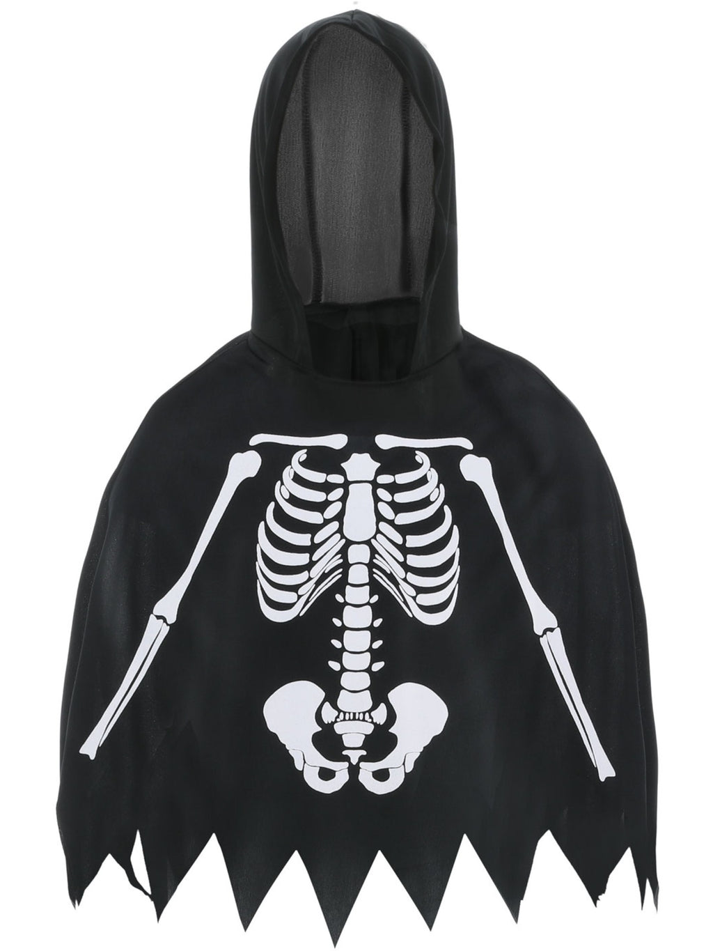 Kids Unisex Skeleton Poncho, with Gloves 4
