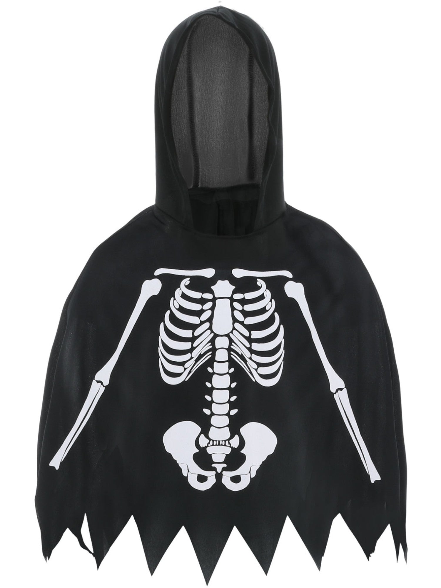 Kids Unisex Skeleton Poncho, with Gloves 4