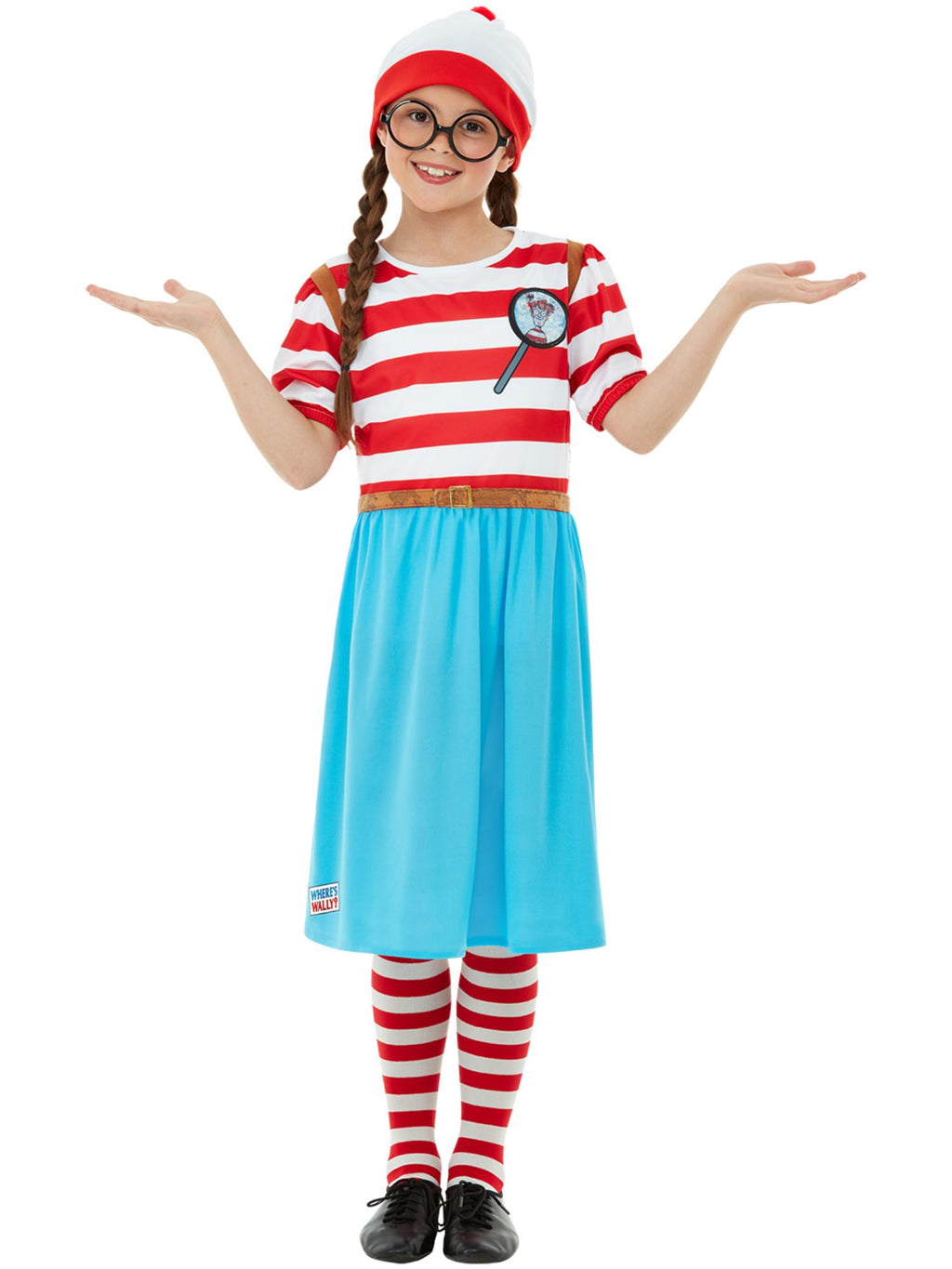 Where's Wally? Wenda Deluxe Costume, Red & White 1