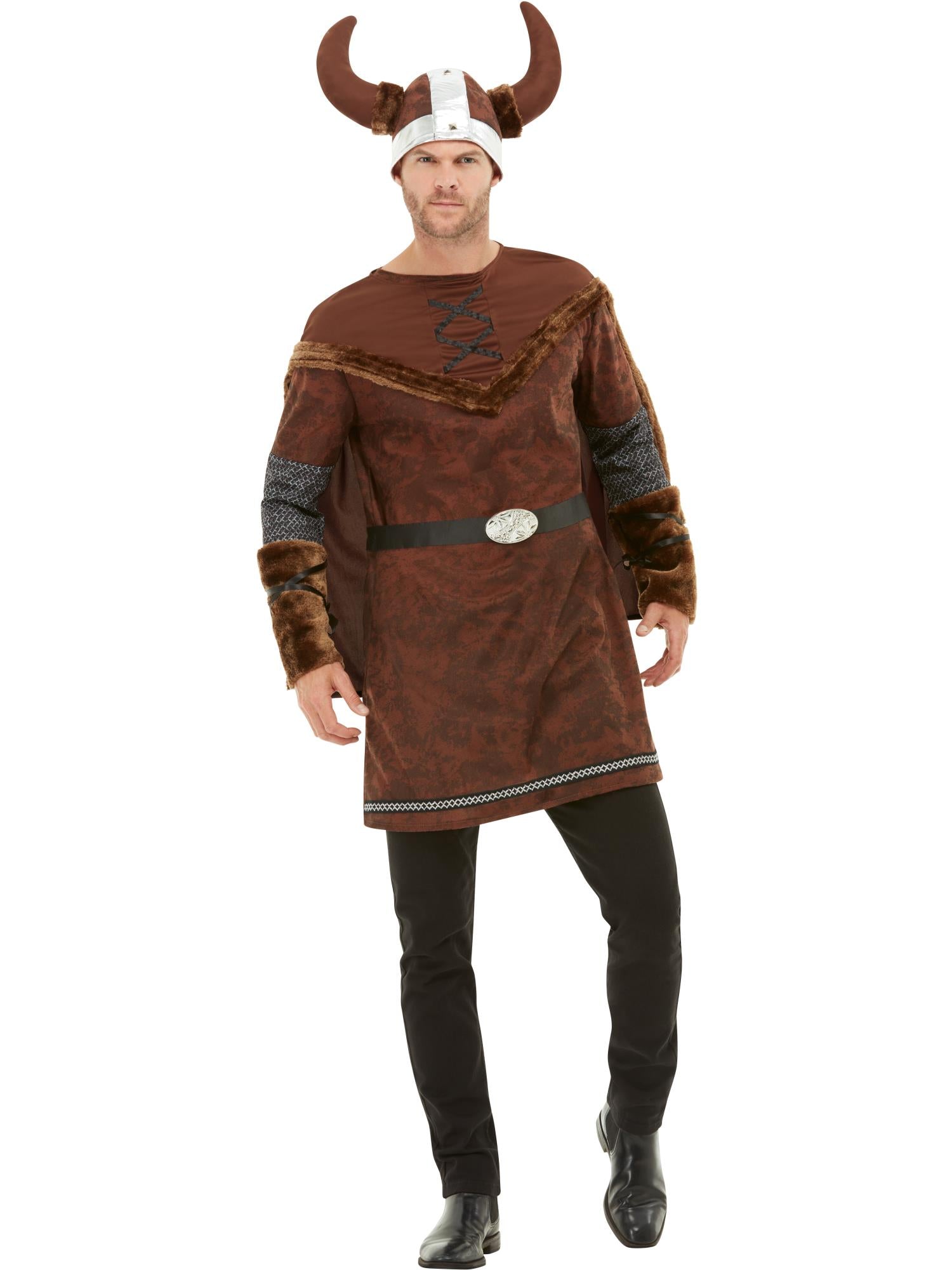 Deluxe Viking Barbarian Costume, Brown 1