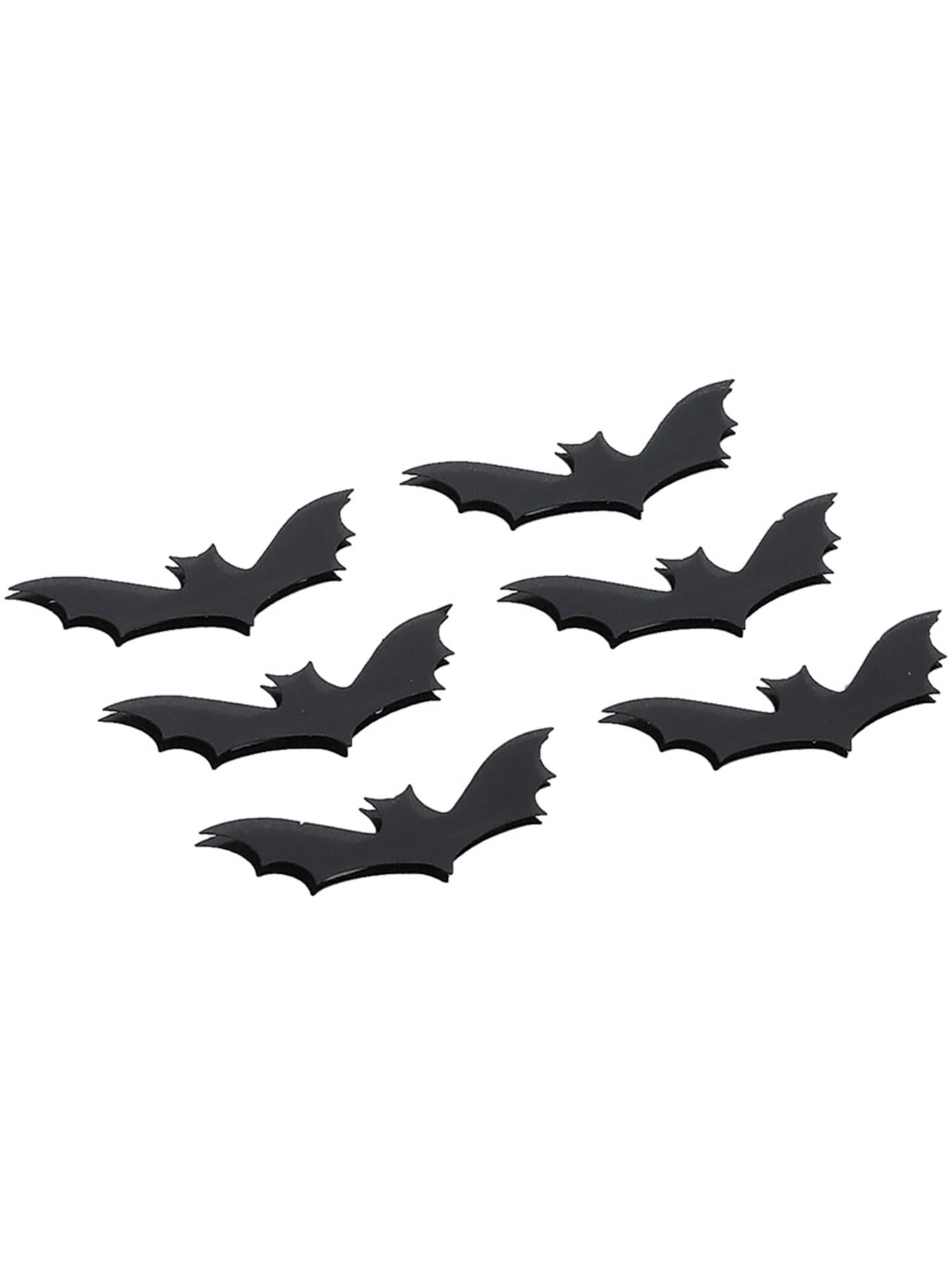 Smiffys Make-Up FX, 3D Bat Stickers, Black 3
