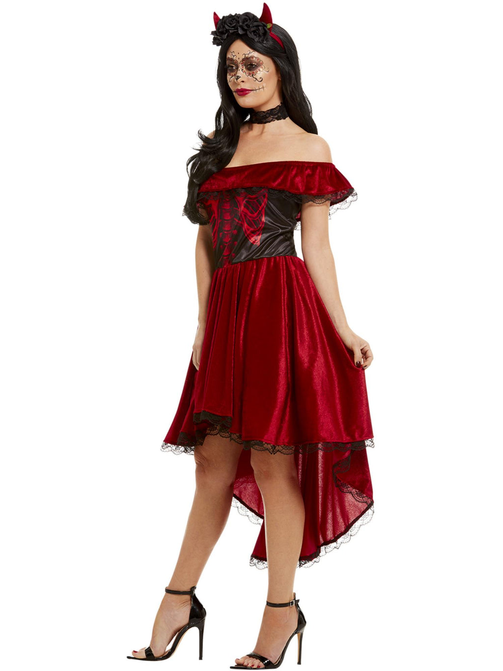 Day Of The Dead Devil Costume, Red 3