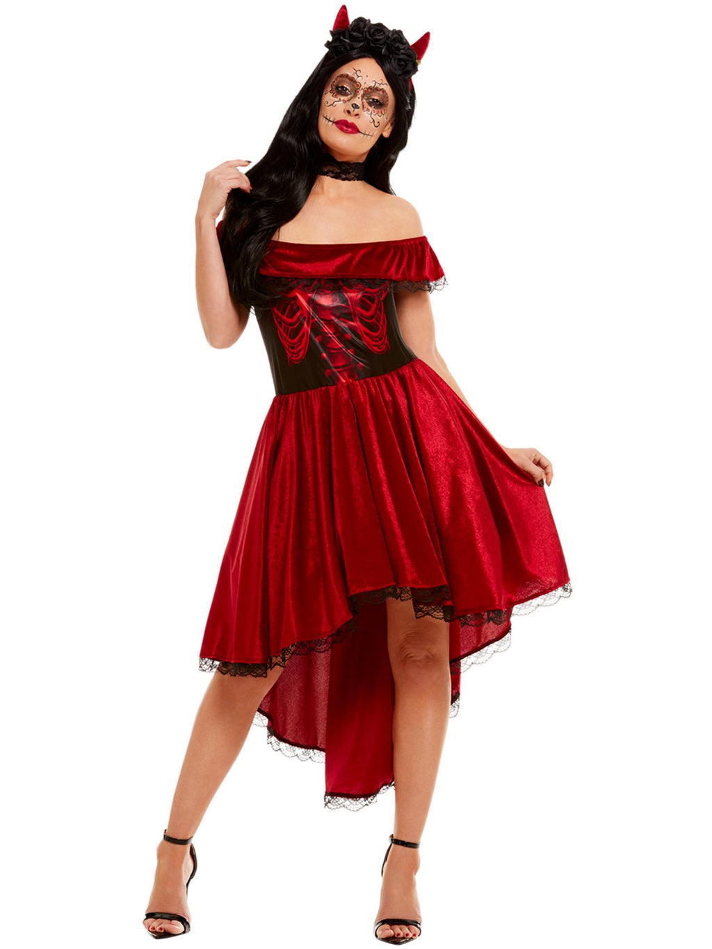 Day Of The Dead Devil Costume, Red 1