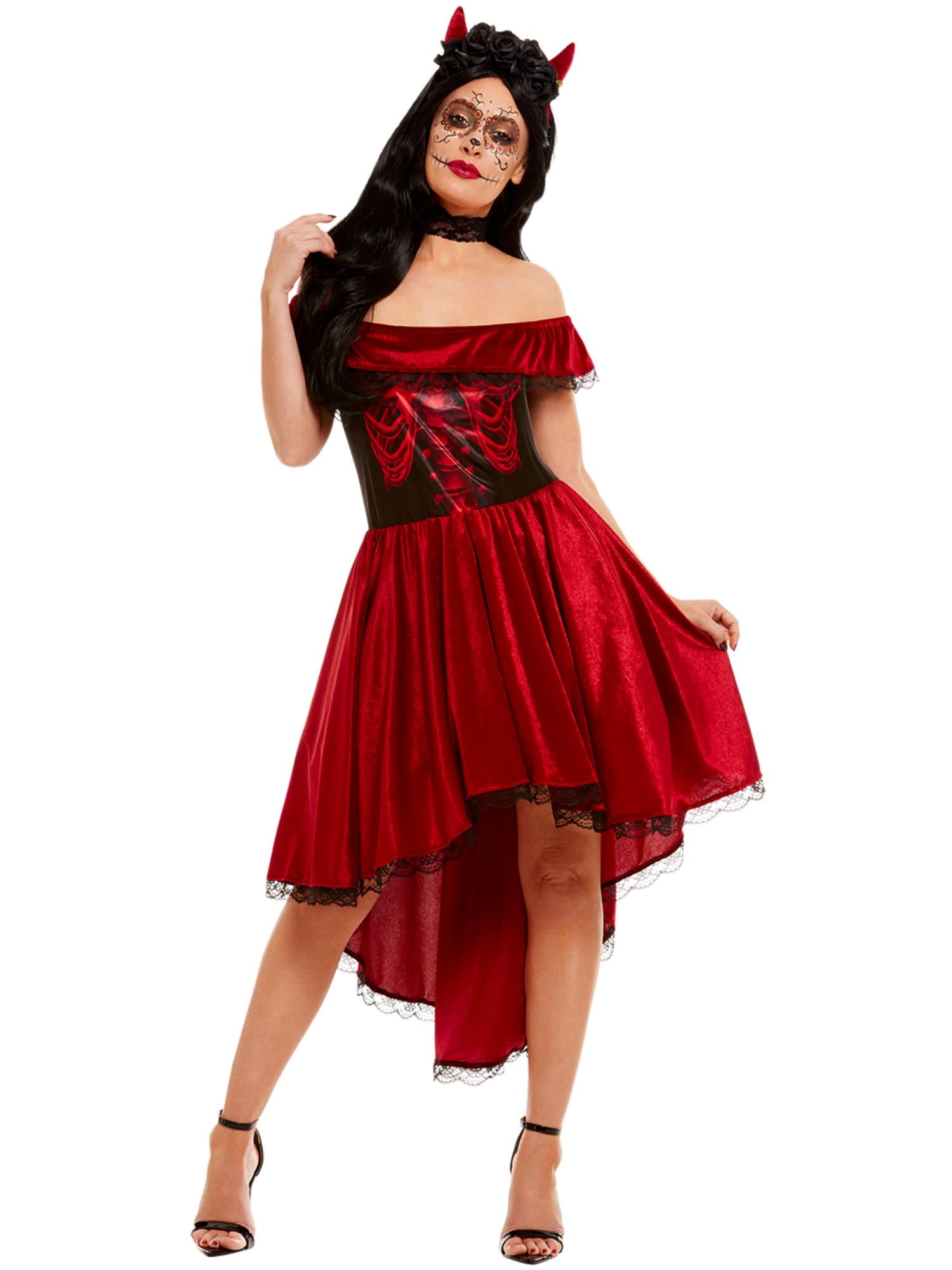Day Of The Dead Devil Costume, Red 1