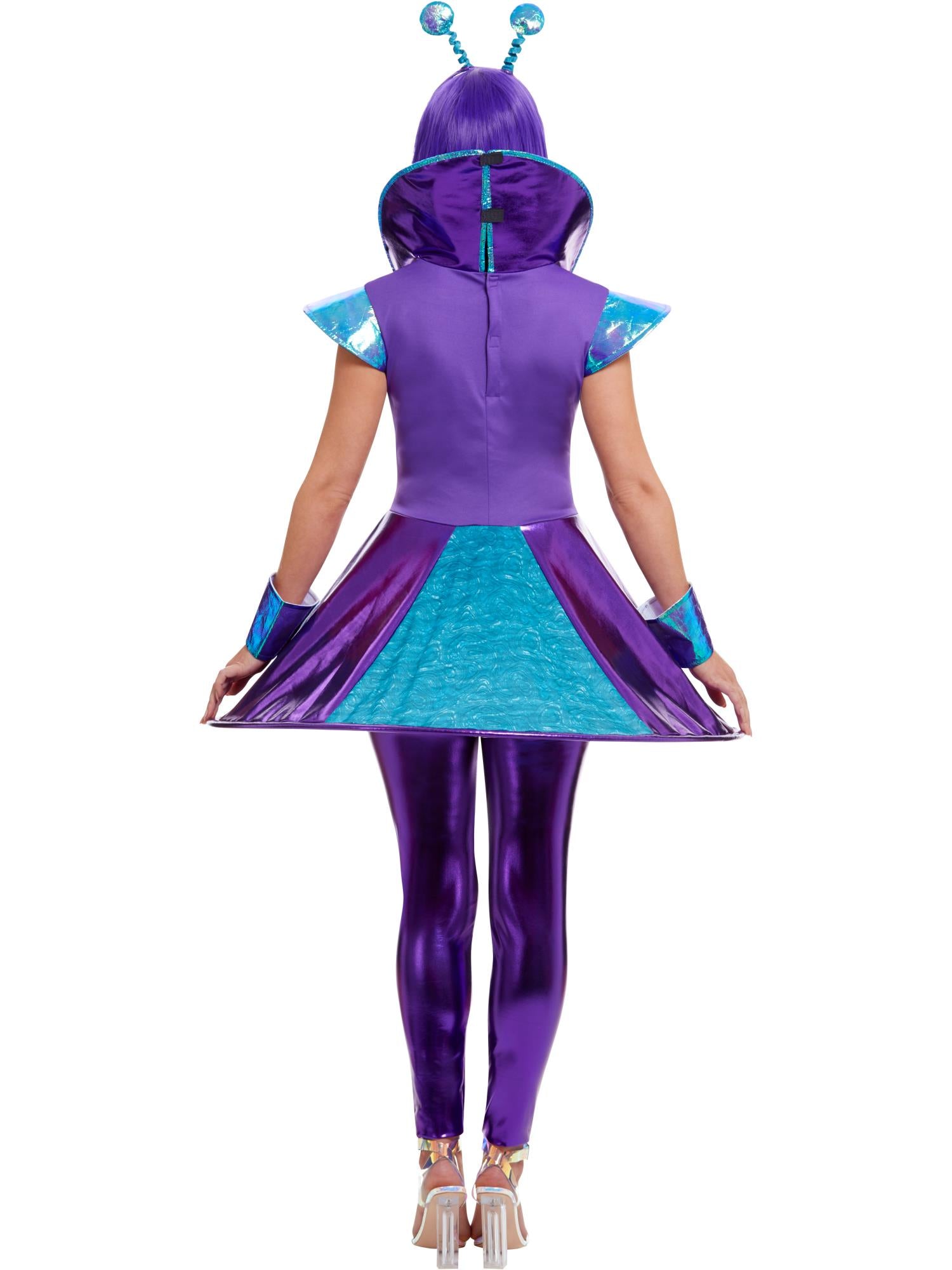 Alien Lady Costume, Multi-Coloured 2