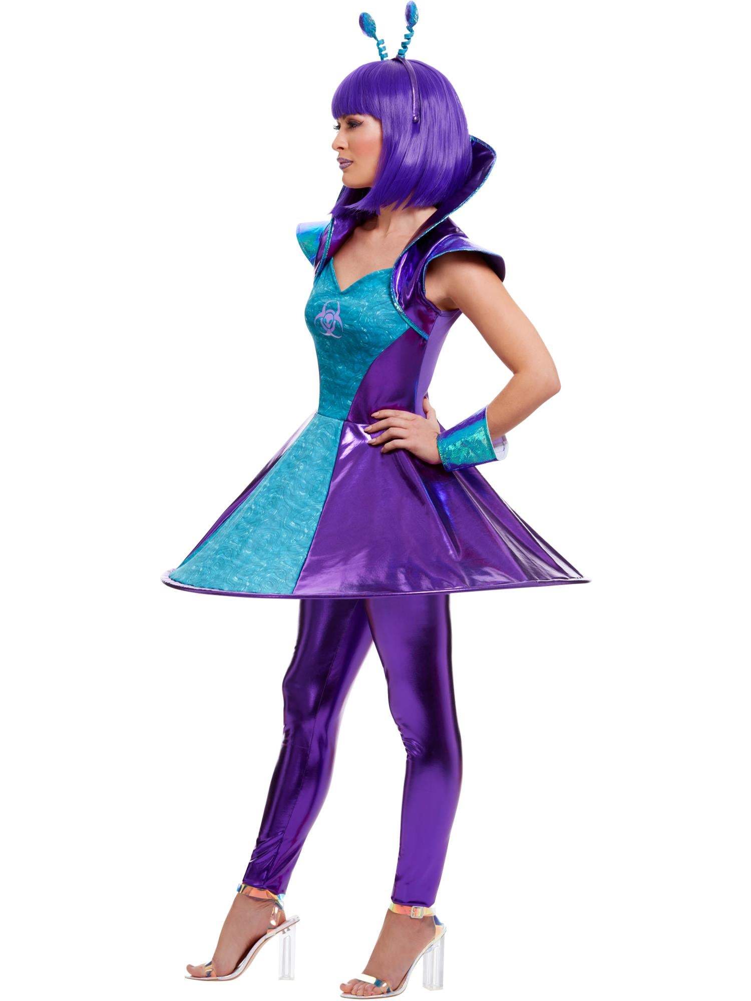 Alien Lady Costume, Multi-Coloured 3