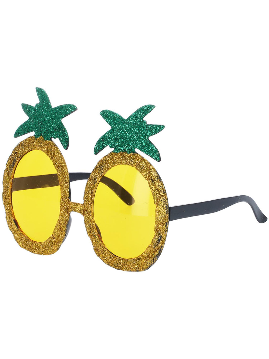 Tropical Pineapple Glitter Glasses, Yellow 2