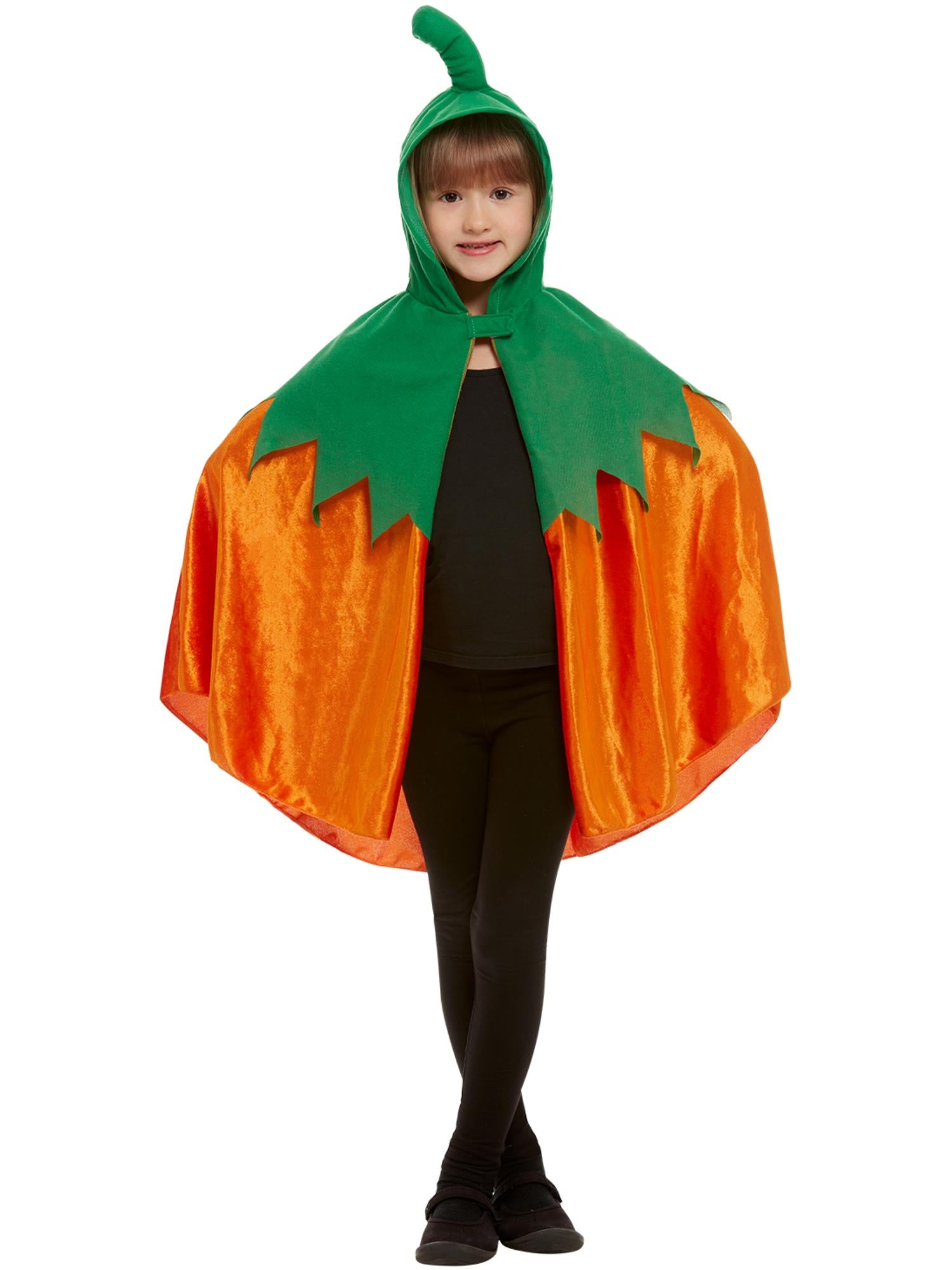 Pumpkin Hooded Cape, Orange 1