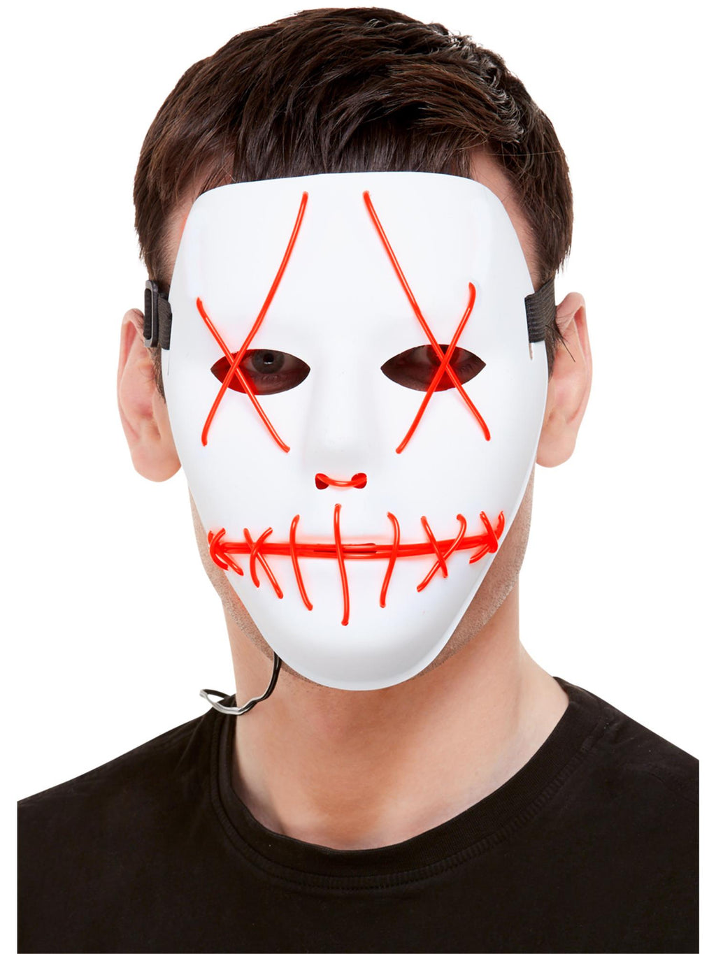 Stitch Face Mask, Neon Light Up, White 1