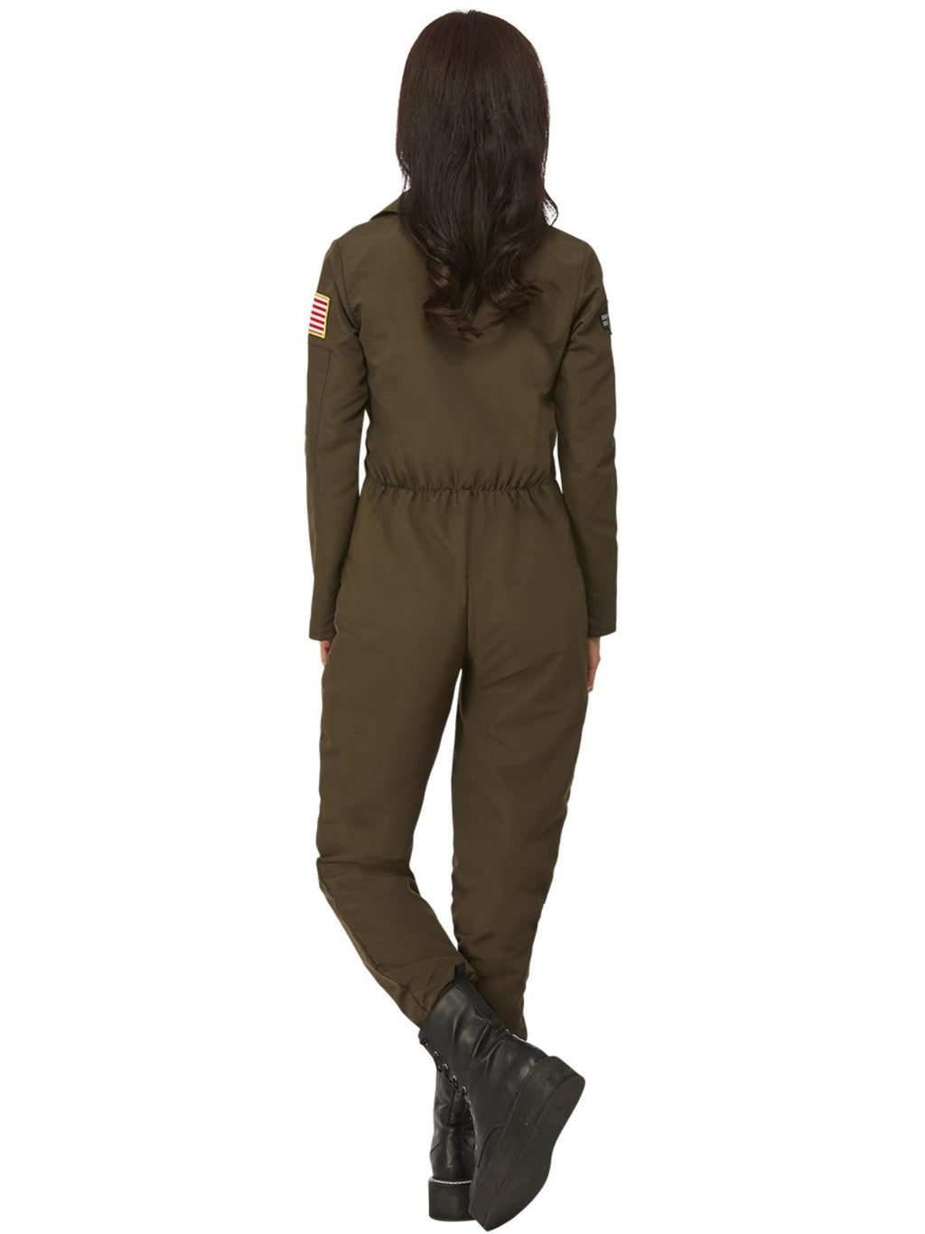 Top Gun Maverick Ladies Aviator Costume, Green 2