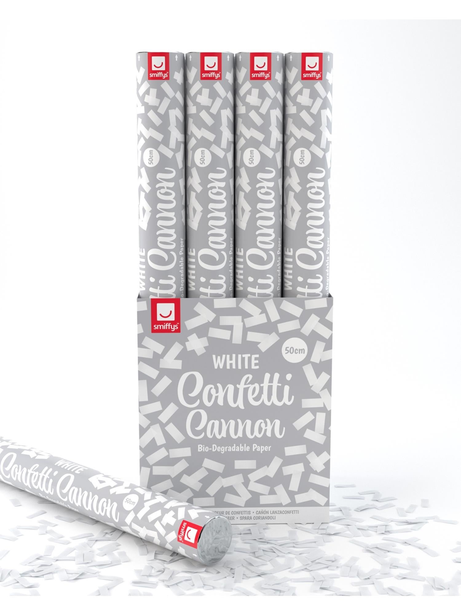 50cm Confetti Cannon, White, DB of 12 1