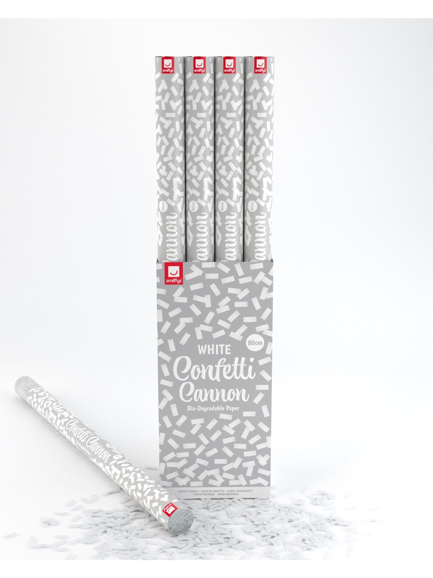 80cm Confetti Cannon, White, DB of 12 1