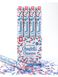 50cm Confetti Cannon, Red, White & Blue, DB of 12 1