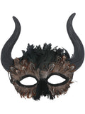 Feathered Venetian Horned Mask 1