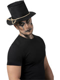 Burlap Scarecrow Top Hat, Black 1