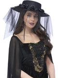 Gothic Black Widow Funeral Hat 1