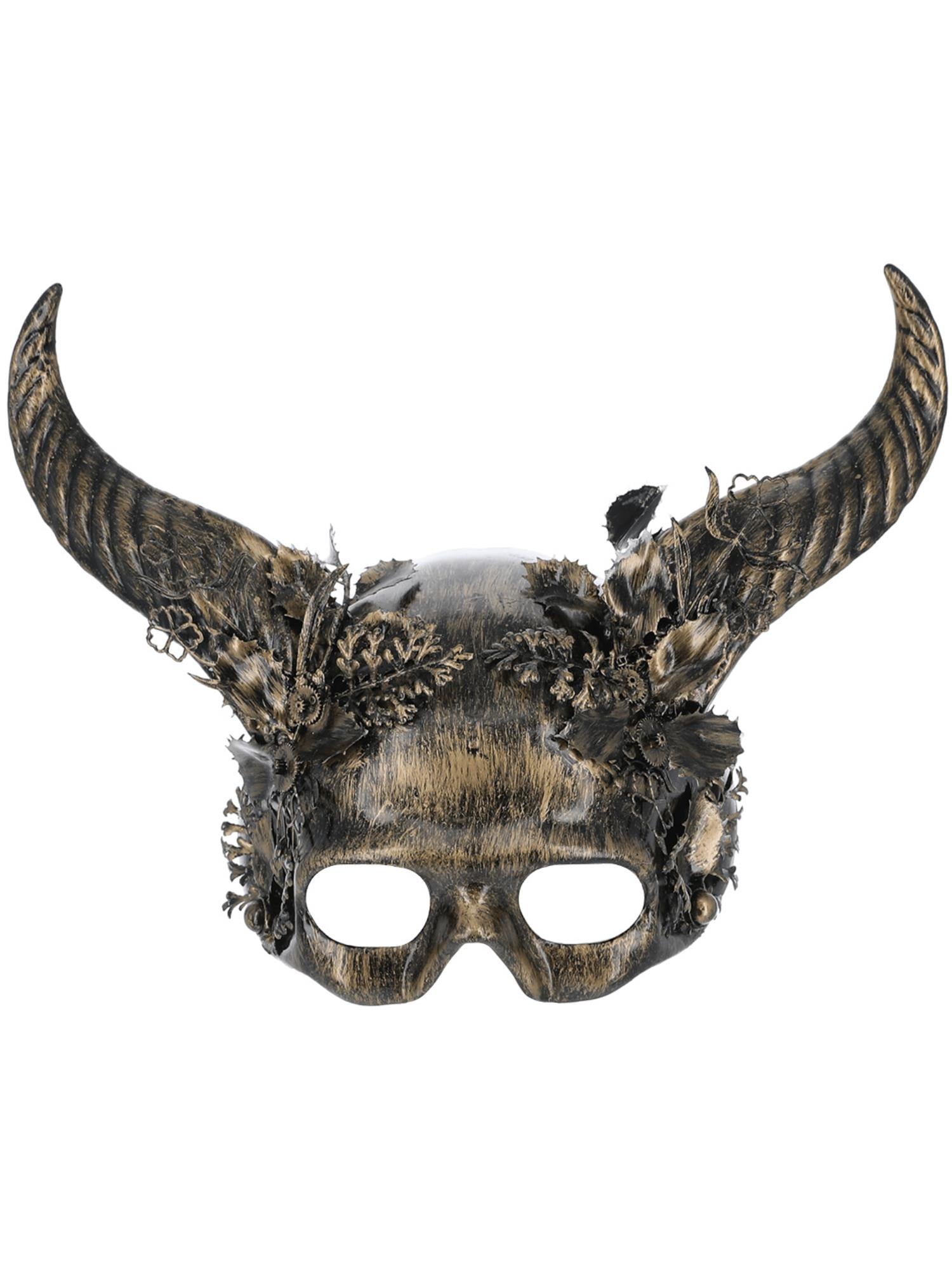 Deluxe Gold Horned Masquerade Mask 1