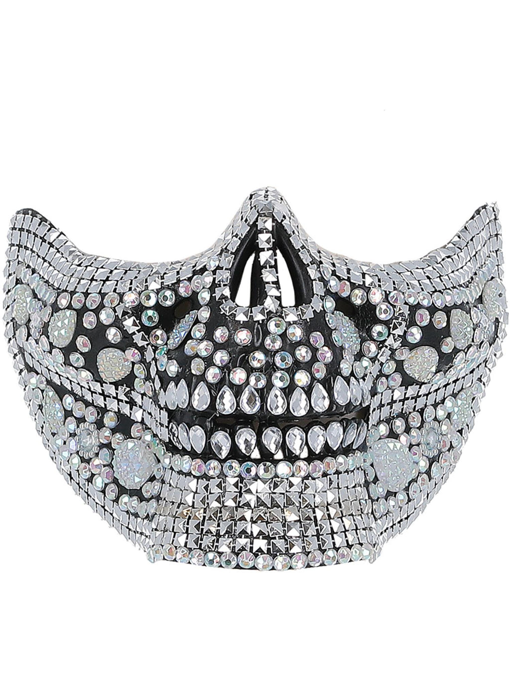 Deluxe Crystal Skull Half Face Mask 2