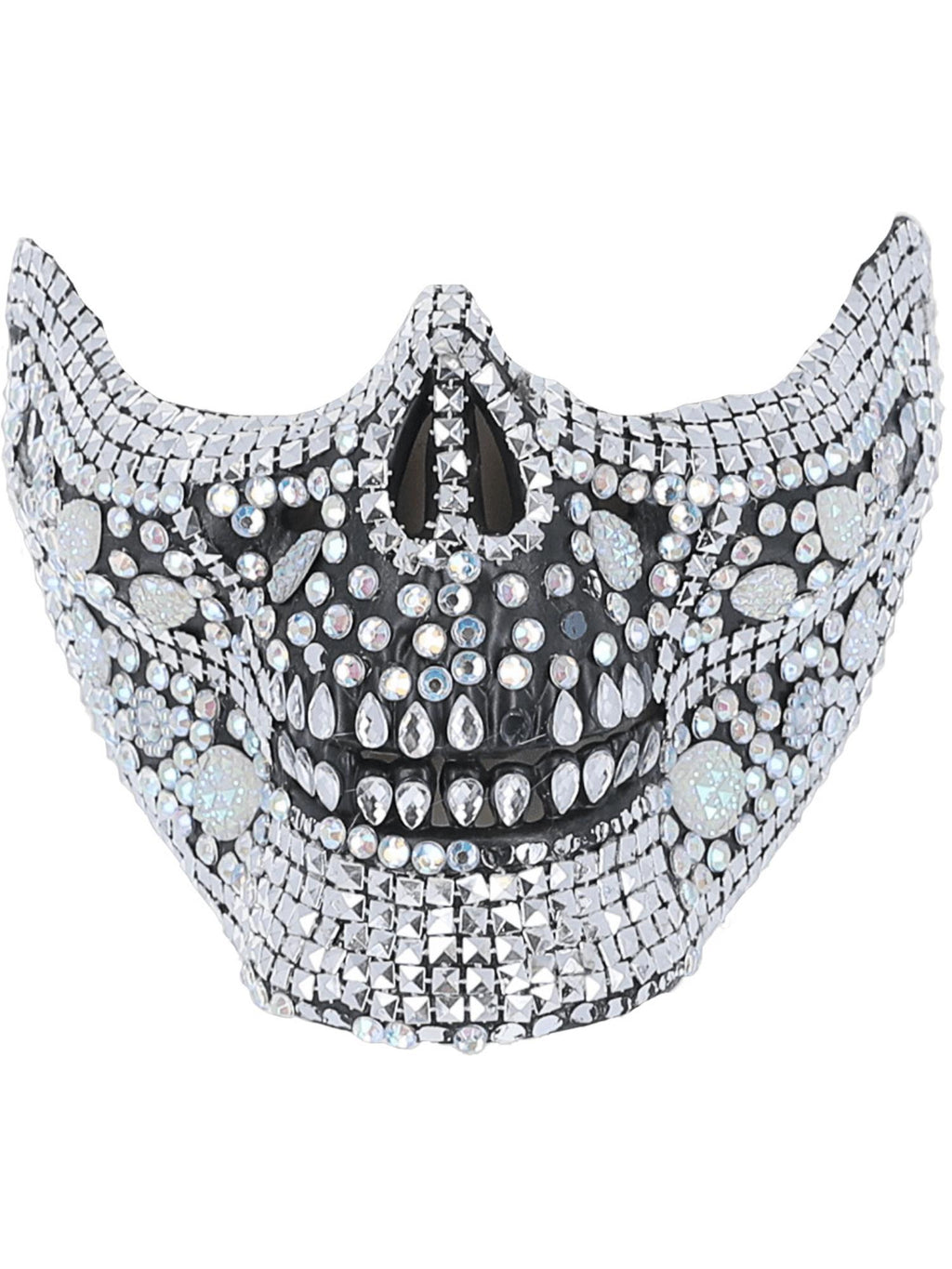 Deluxe Crystal Skull Half Face Mask 1