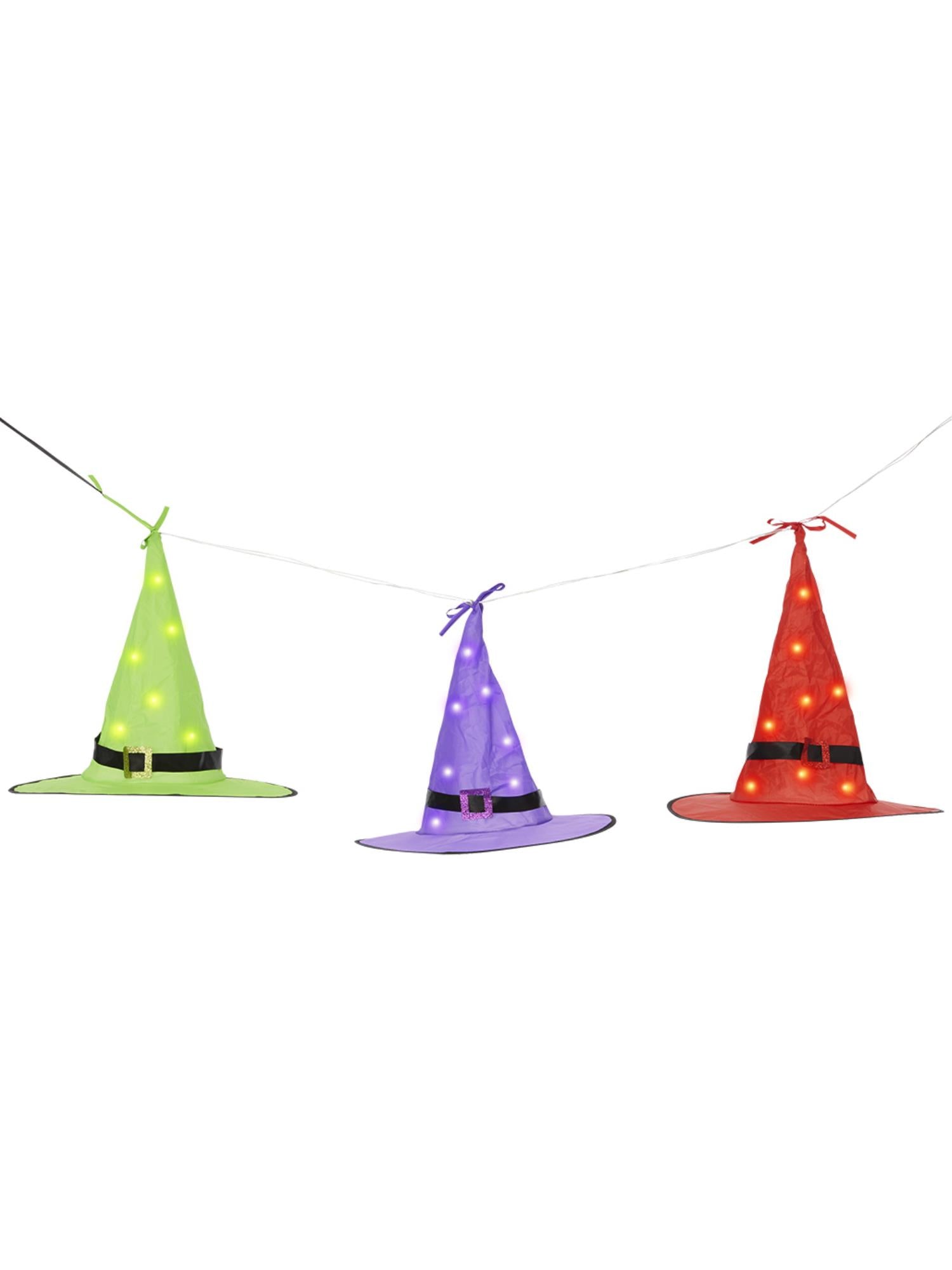 LED Light Up Floating Witch Hats 1