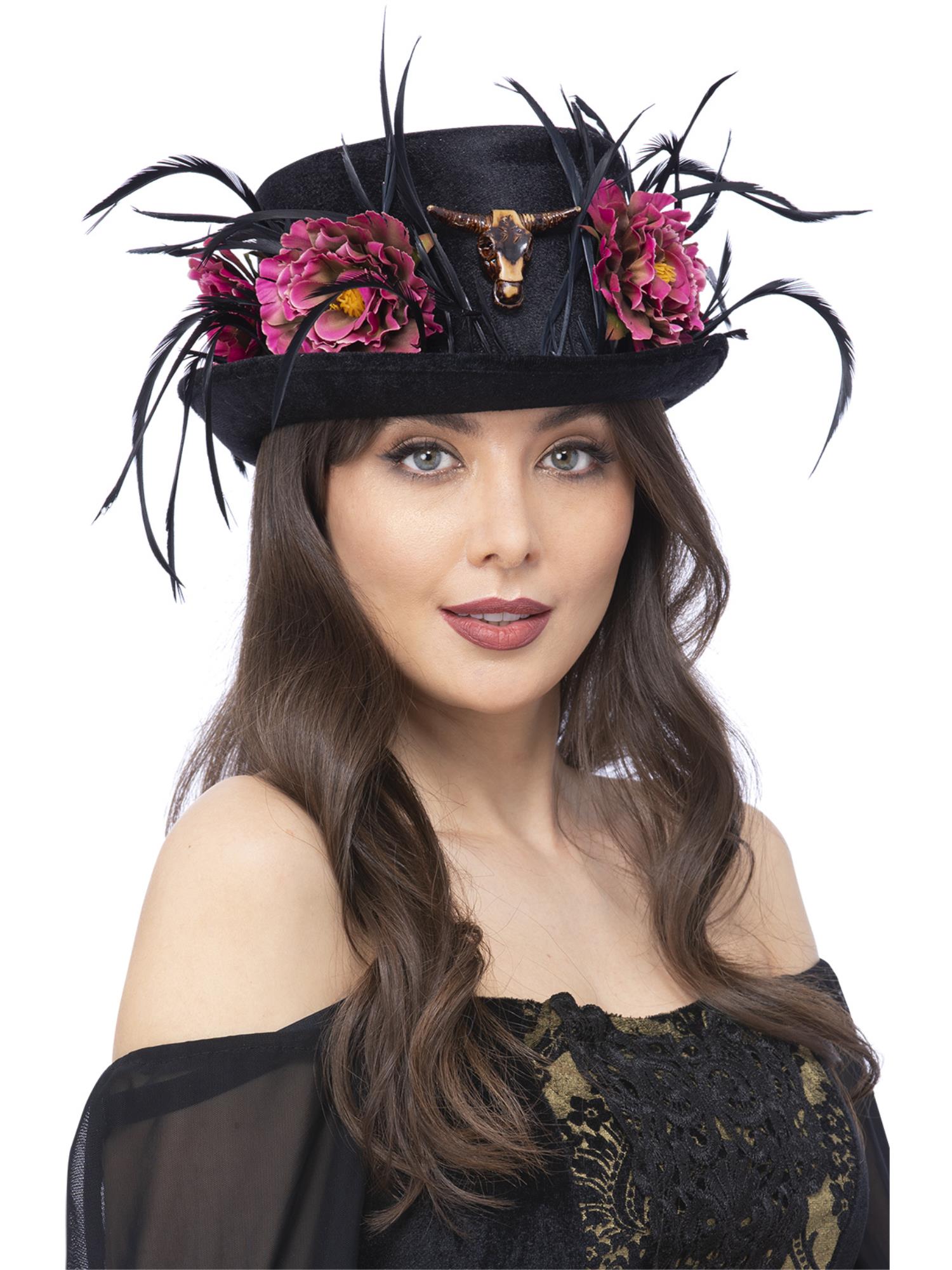 Floral Horn Top Hat 1