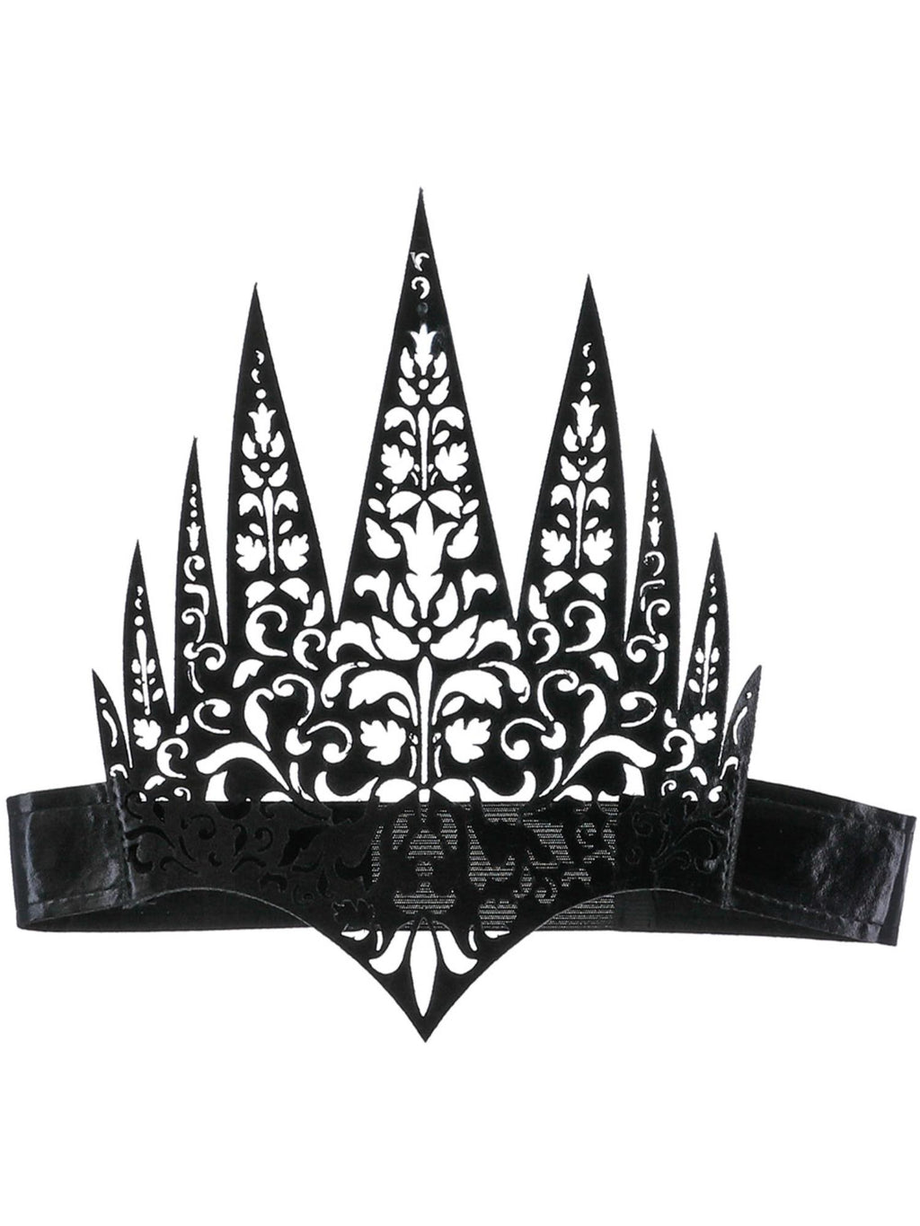 Black Filigree Queen Crown Headband 2