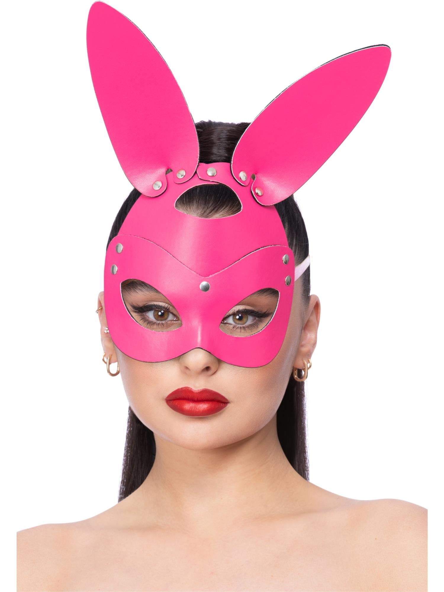 Fever Pink Mock Leather Rabbit Mask 1