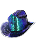 Fever Deluxe Sequin Cowgirl Hat, Iridescent Green 1
