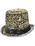Fever Deluxe Felt & Sequin Top Hat, Gold 1