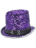 Fever Deluxe Felt & Sequin Top Hat, Purple 1