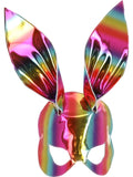 Rainbow Metallic Bunny Mask 1