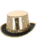 LED Light Up Metallic Top Hat, Gold 1